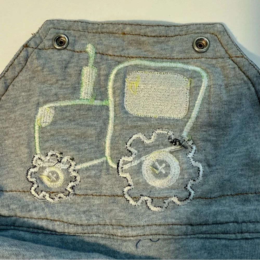 Baby gap Denim Overalls Farm Appliqués‎ embroidery handmade 6-12 months boy